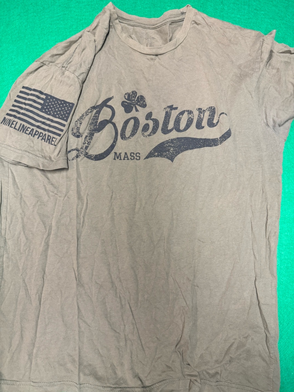 Nine Line Apparel Boston Graphic Short Sleeve Tee - Olive